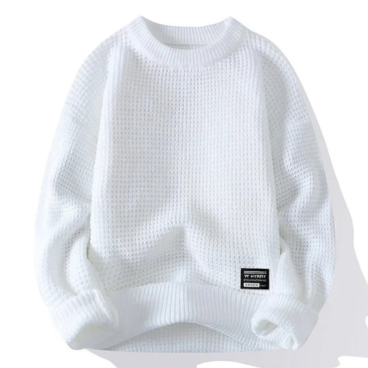 MAGLIONE A COLLO PROFONDO IN WAFFLE HUDSON